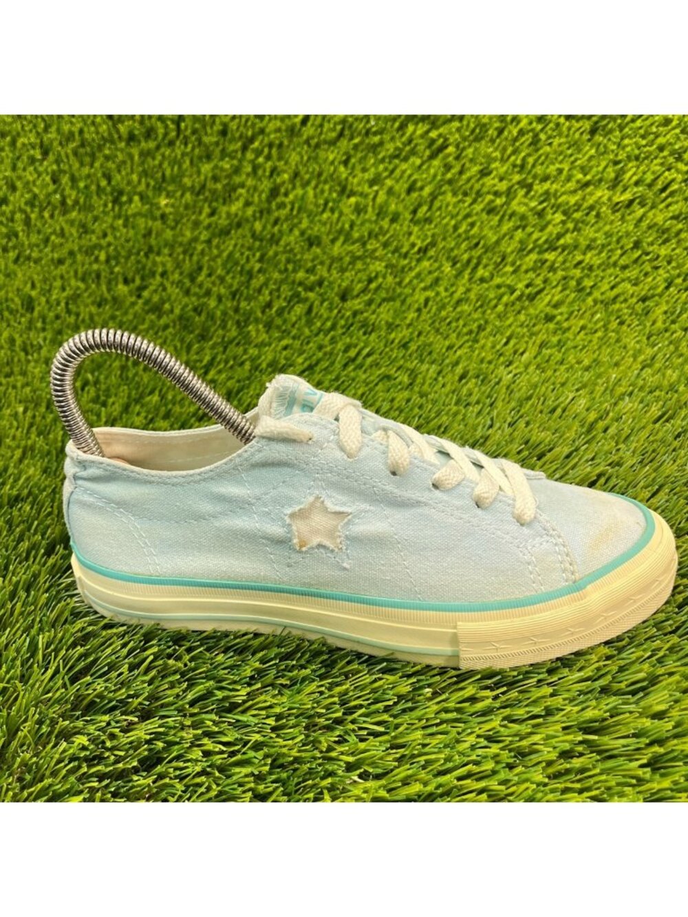 Converse One Star Womens Size 6.5 Blue‎ White Casual Walking Shoes Sneakers